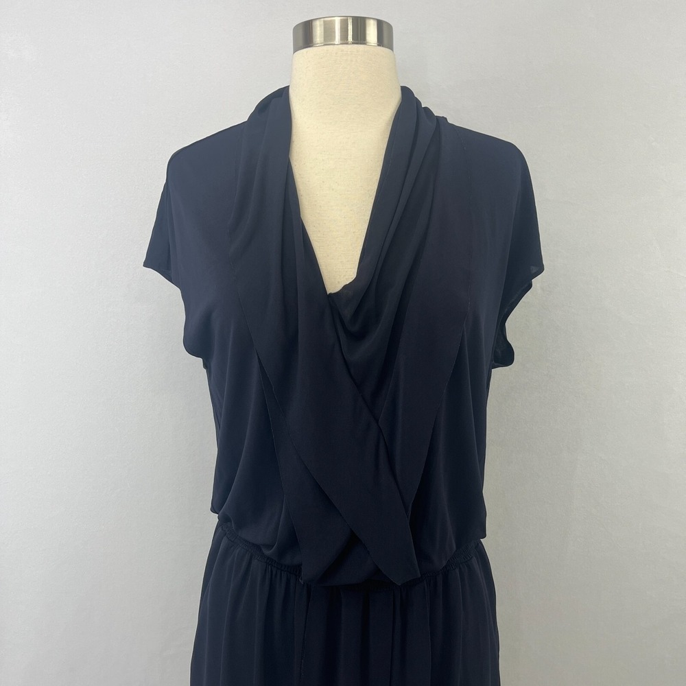 Escada Womens 38 Navy Blue Blouson Dress Viscose Blend Career Business Cocktail - Picture 3 of 15